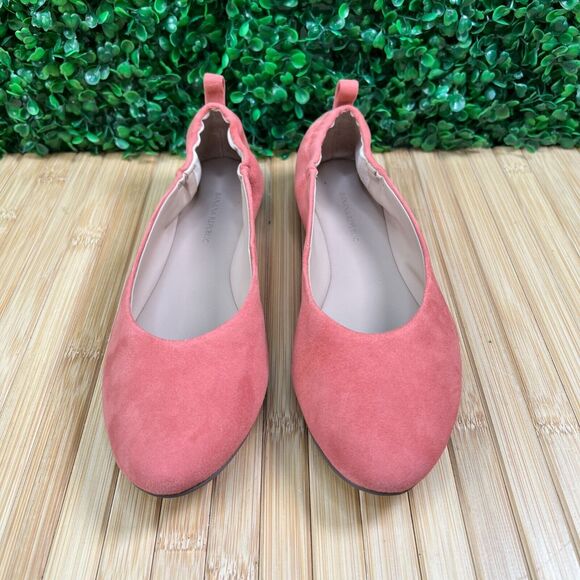 EUC Banana Republic Leather Easy Ballet Flat Sz 8 Canyon Clay Suede - Picture 2 of 9